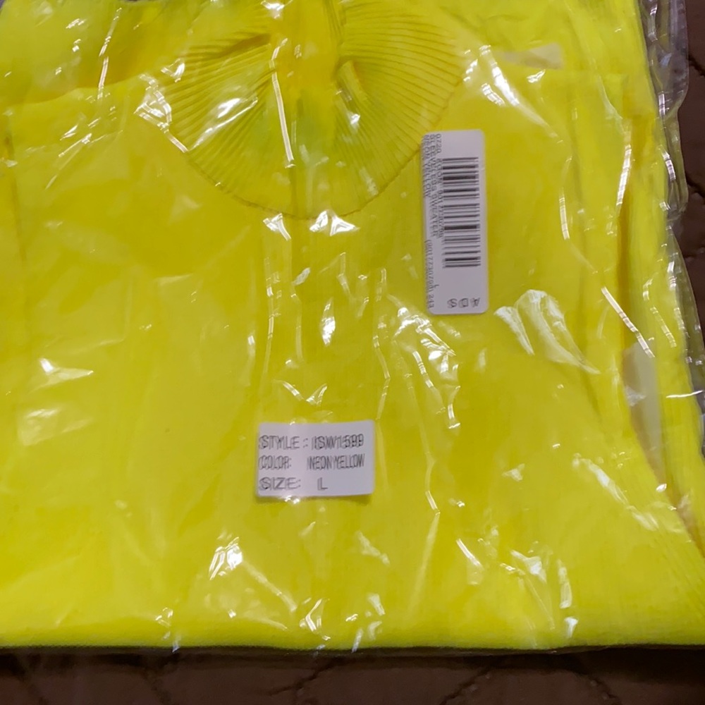 Neon yellow sleeveless shirt